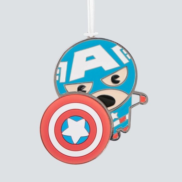Hallmark Other - Hallmark Marvel Captain America Metal With Dimension Christmas Ornament
